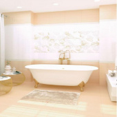 Керамическая плитка для ванной комнаты Гамма Этюд бежевая Vinchi