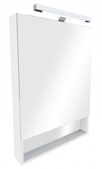 The Gap 80 Шкаф-зеркало со светильником белый ZRU9302750 Roca фото в интернет-магазине Пиастрелла