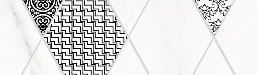 Каррарский мрамор Бордюр 76*250 гексагон (1*30) Ласселсбергер