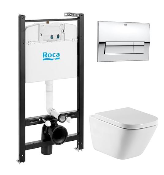 THE GAP чаша для унитаза+инстал+кнопка+сиденье Roca