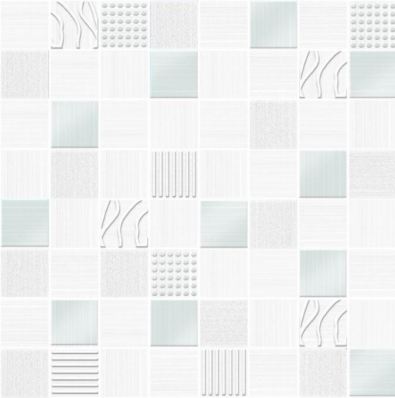 Джулия мозаика 200*200 белая (1*5) VINCHI