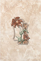 Флейта розовая Декор 200*300 (1*16) Шахтинская плитка