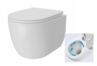 Asti Vortex Унитаз подвесной торнадо безободковый с быстросъемным сиденьем микролифт VT20504H Vinchi