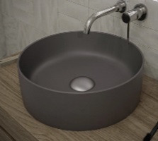 Teramo Раковина для ванной круглая накладная D41 графит матовый VT69105H Vinchi