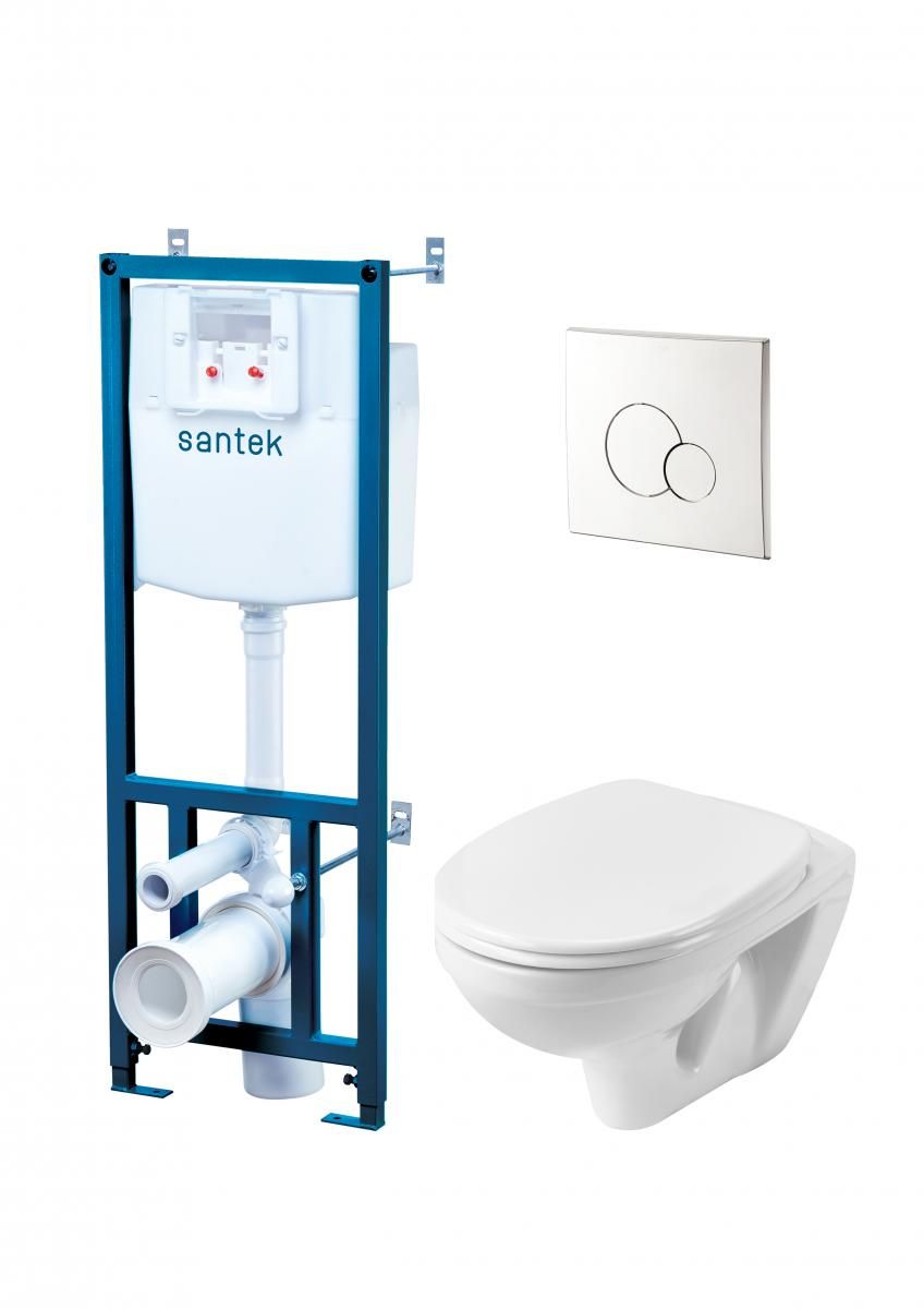 Бореаль комплект ХРОМ(подв унит+инстал+ кноп хром +сид SC) Сантек