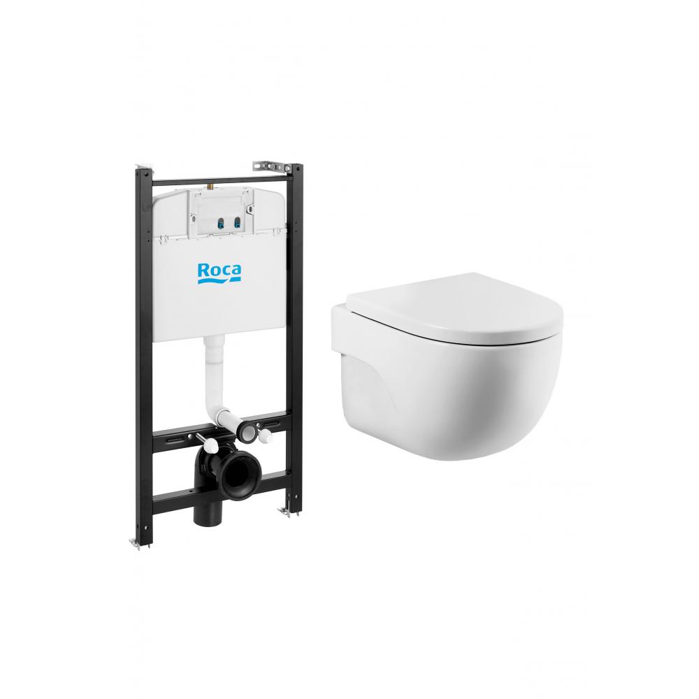 MERIDIAN подв. унитаз Rimless +инстал+сид SUPRALITбез кнопки Roca