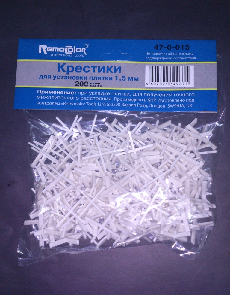 Крестики пластм 1,5мм 200шт