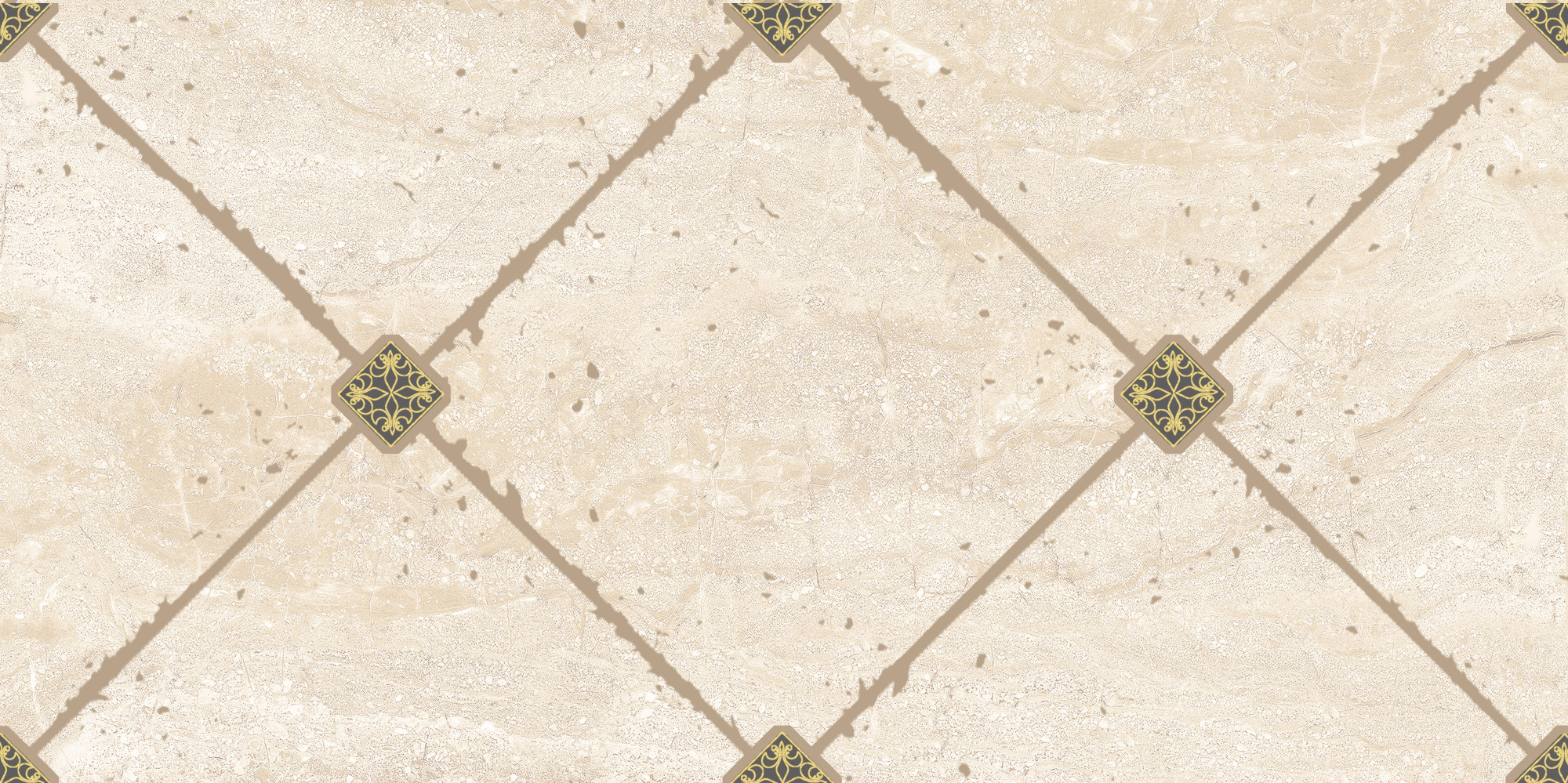 Декор Travertino «Золотой век» 250*500 (1*7) НКС