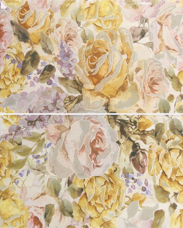 Розмари корал декор-панно 01 500*400 (1компл=2шт) Шахтинская плитка