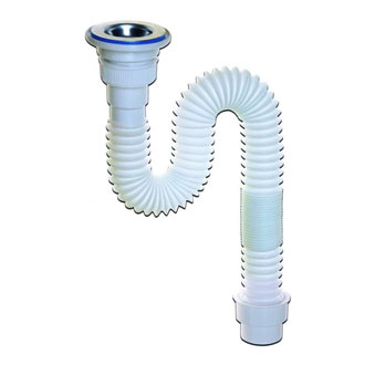 Мини Элит Сифон гофрированный с нержавеющими чашками д 70 удлиненный