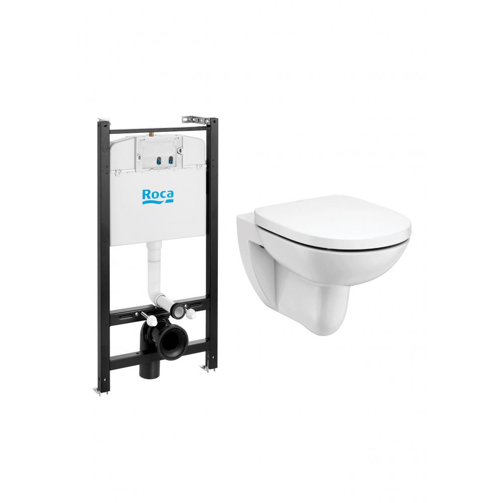 DEBBA ROUND подв. унитаз Rimless +инсталл+ сиденье SUPRALITбез кн Roca