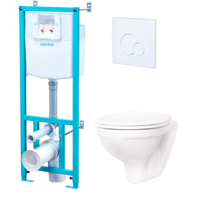 Бореаль комплект БЕЛ. (подв унит+инстал+кноп бел+сид SC) Сантек