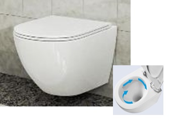 Teramo Унитаз подвесной торнадо безободковый с быстросъемным сиденьем микролифт VT1104H Vinchi