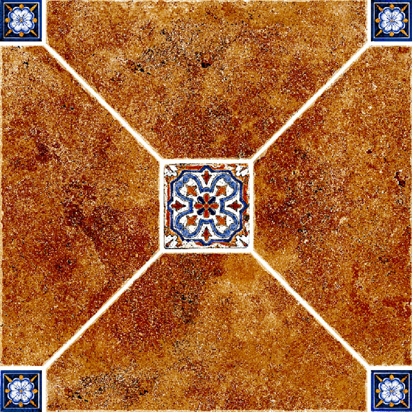 Мадейра 4 тип 2 Керамогранит 500*500 коричневый(0,25*5=1,25*30)Керамин