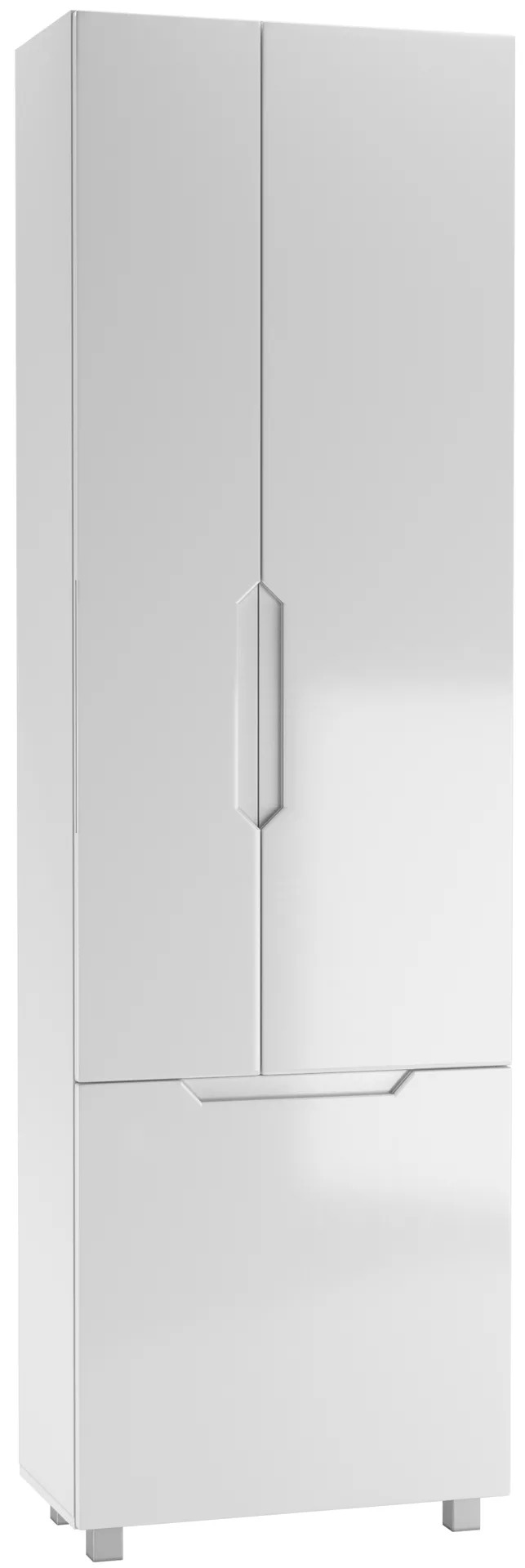 Optima 60 Пенал напольный без ящика с корзиной для белья глянец Домино