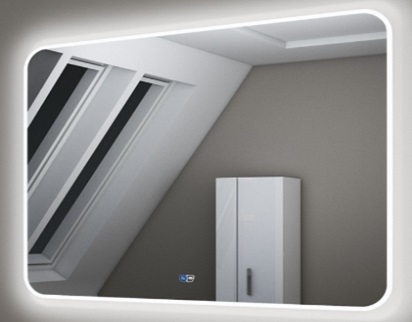 Livorno Зеркало настенное с подсветкой в ванную 60х80 LED сенсор антипар VT40202H Vinchi