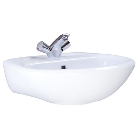 Соната Умывальник с переливом белый Santeri