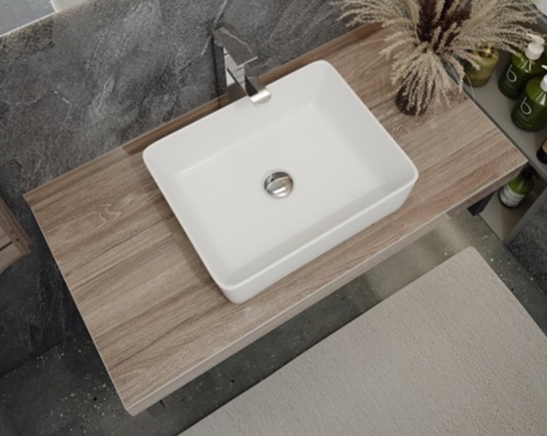 Lukka Столешница под раковину 80, керамогранитная, дуб кашмирVT4051H Vinchi