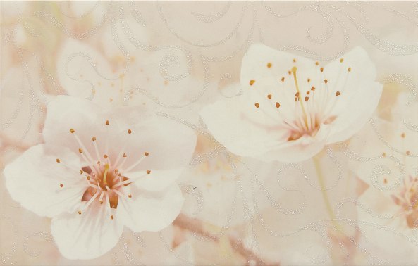 Сакура коричнев Декор 03 250*400 (1*13) 1сорт Шахтинская плитка