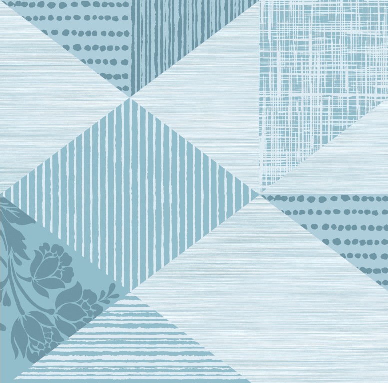 Геометрия 1 Декор-Панно 500*500 (из 2-х пл) бирюзовое (1*4) VINCHI