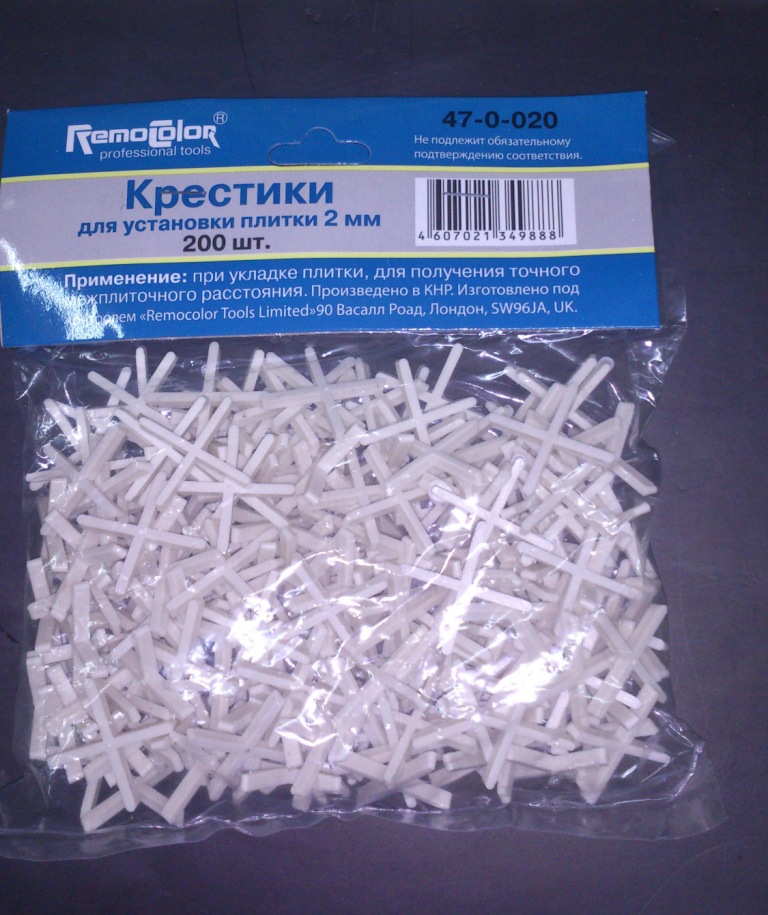 Крестики пластм 2,0мм 100шт