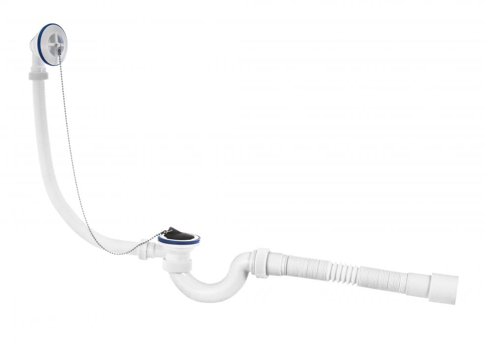 Мини Элит Сифон д/ванн с гофрой пластик чаша VIRPLAST