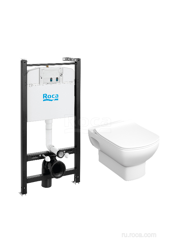 Dama Senso подв.унитаз+инстал+slim сиден.без кнопки Roca