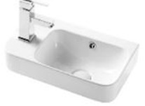 Fermo Раковина для ванной подвесная 45 левая белая VT10905H Vinchi
