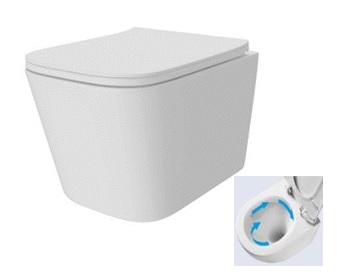 Lukka Pro Vortex Унитаз подвесной торнадо безободк. с быстросъем. сиденьем микролифт VT01304H Vinchi