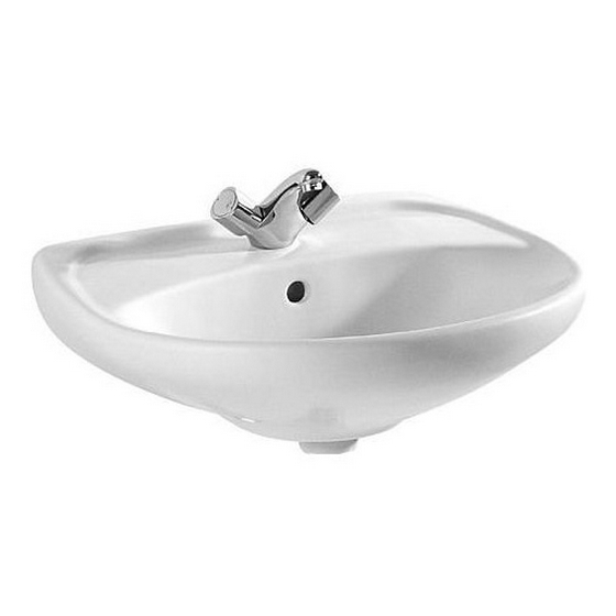 Lyra Раковина 600*490 белая с отверстием по центру Jika