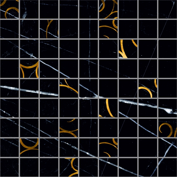 Миланезе Дизайн мозаика 6 300*300 натуральный (1*8) Ласселсбергер