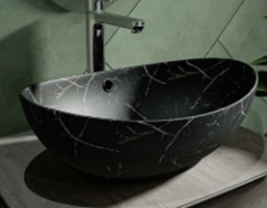 Asti Раковина для ванной накладная 60 черный мрамор VT99405H Vinchi