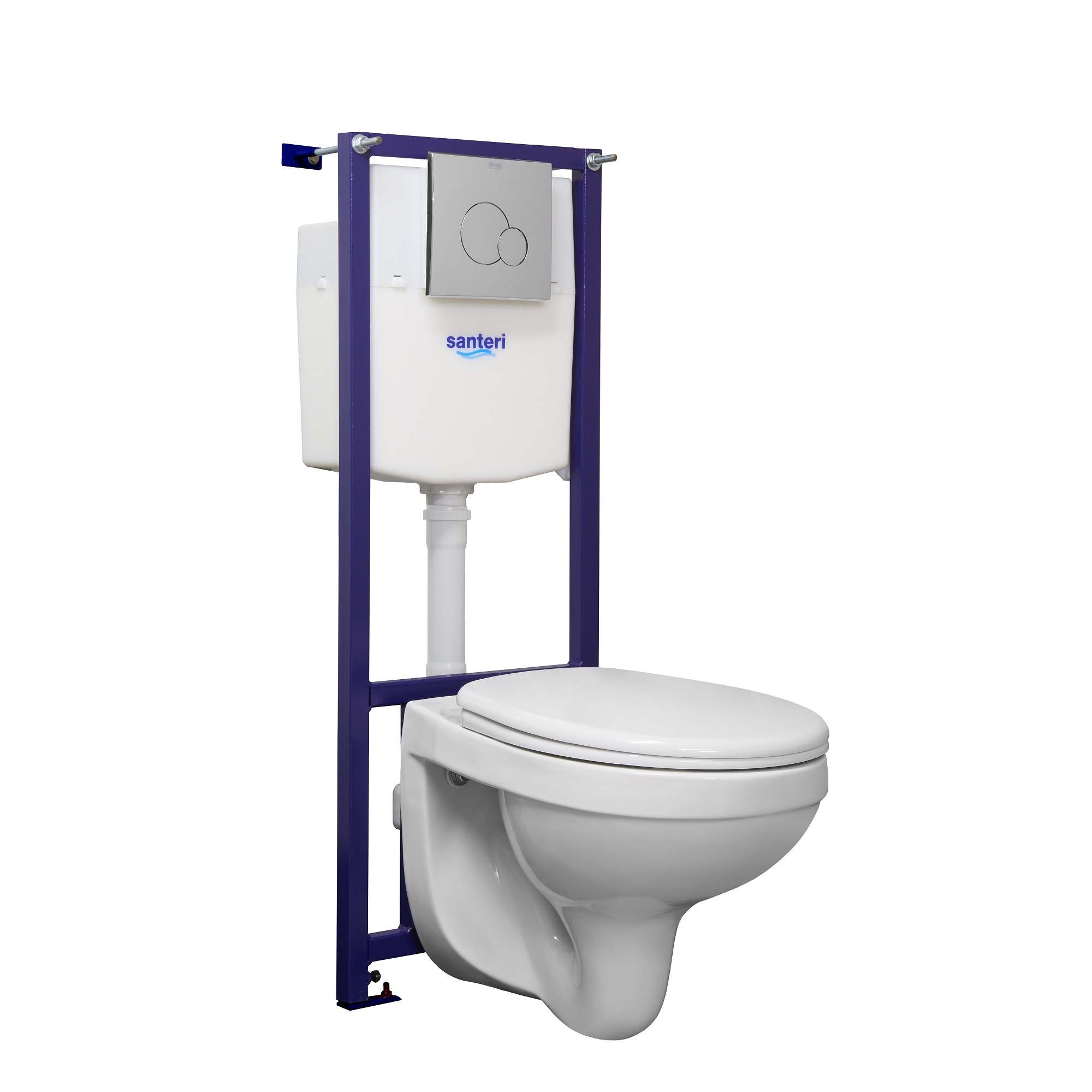 Пэк Альфа комфорт(подвес.унитаз с сиденьем полипр.SC,инст,хром,глянец)