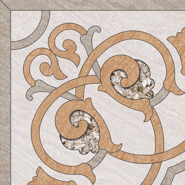 Рамина Керамогранит глазурованный 418*418 бежевый Д1(0,175*8=1,40*62)