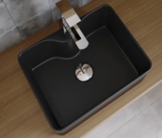 Lukka Раковина для ванной накладная Mini 41 черный матовый VT98205H Vinchi