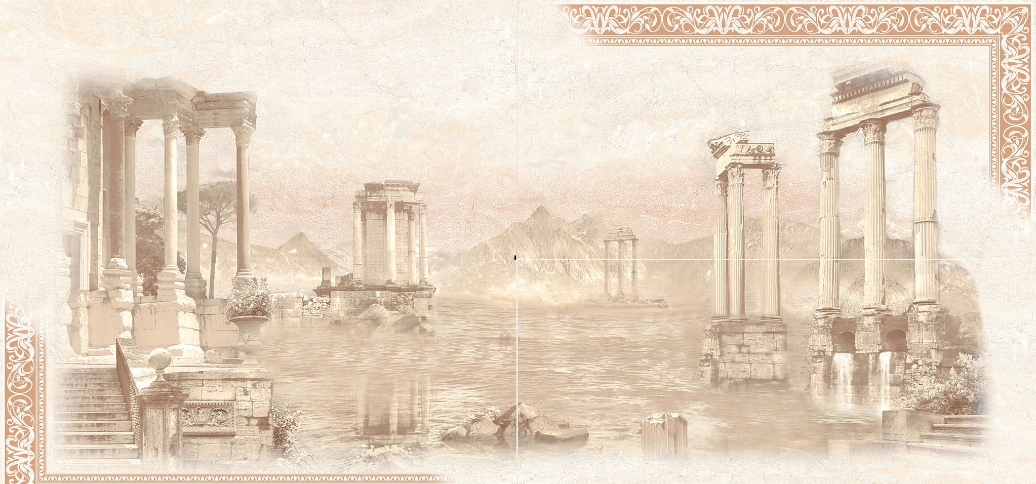 Травертин Адриатика Декор-панно 500*1000 (1компл=4шт) (1*2) VINCHI