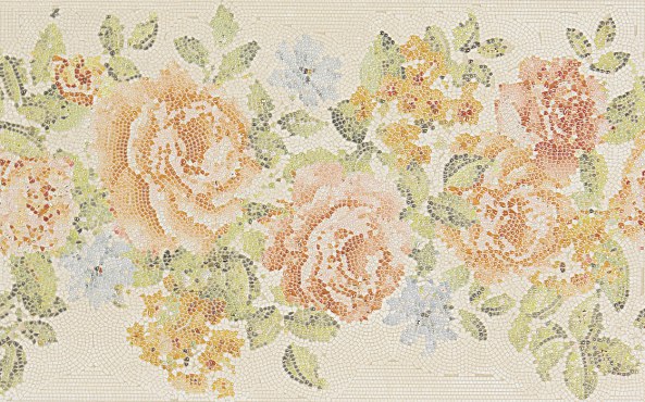 Кордеса бежевый Декор 01 250*400 (1*13) Шахтинская плитка