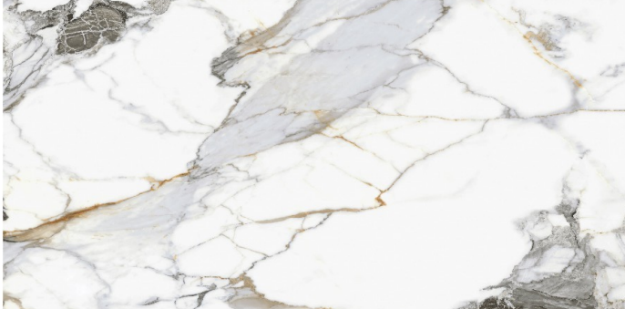Керамогранит 1200*600*9 белый мрамор с серо-беж.прожил.полир.(0,72*3)