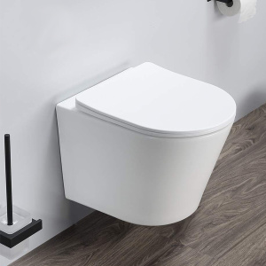 Унитаз подв 105MW безобод, ДС SC тонкое, б-съем (белый мат) Comforty