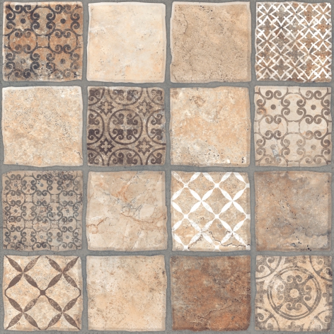 Карфаген 3Д Керамогранит Грес Рустик 400*400 (0,16*11=1,76*48) Керамин