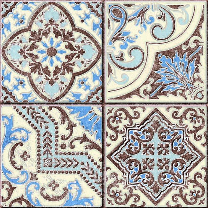 Севилья ПН 400*400 коричневая пэчворк сортовая (0,16*10=1,6*48) ВКЗ