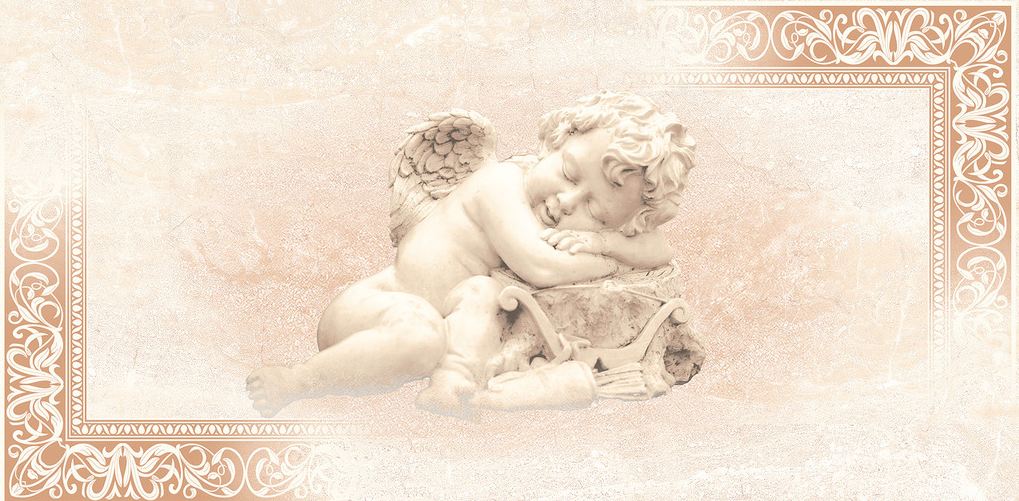 Травертин Адриатика 1 Декор 500*250 1 ангел (1*8) VINCHI