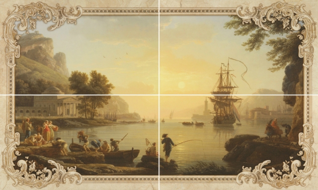 Rotterdam beige panno 01 600*1000 (из 4 плиток )  Gracia Ceramica