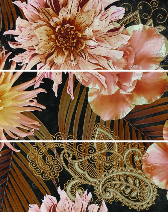 Princess black panno 01 600*750 (1компл.=3шт.) Gracia Ceramica