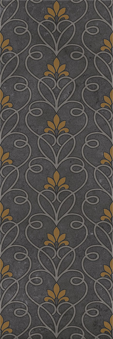 Silvia black decor 02 300*900 1 сорт (1*5)  Gracia Ceramica