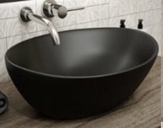 Asti Раковина для ванной накладная 40 черный матовый VT49405H Vinchi