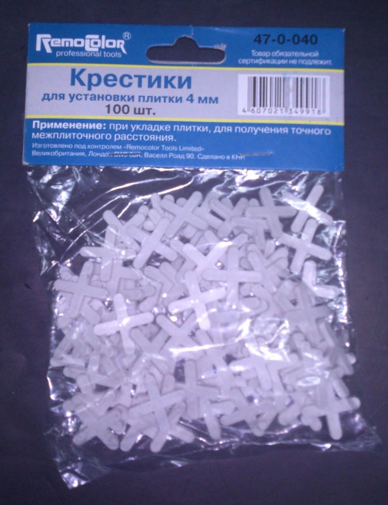 Крестики пластм 4,0мм 100шт